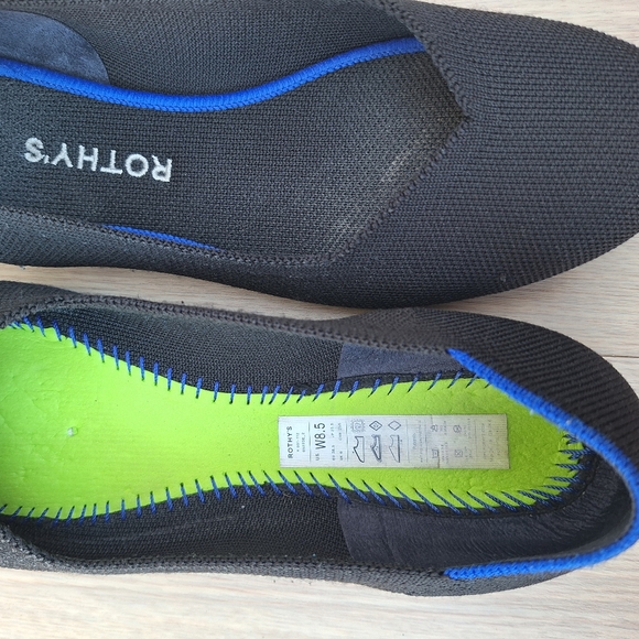 Rothys The Flat Birdseye Round Toe Shoes Black - Picture 4 of 7